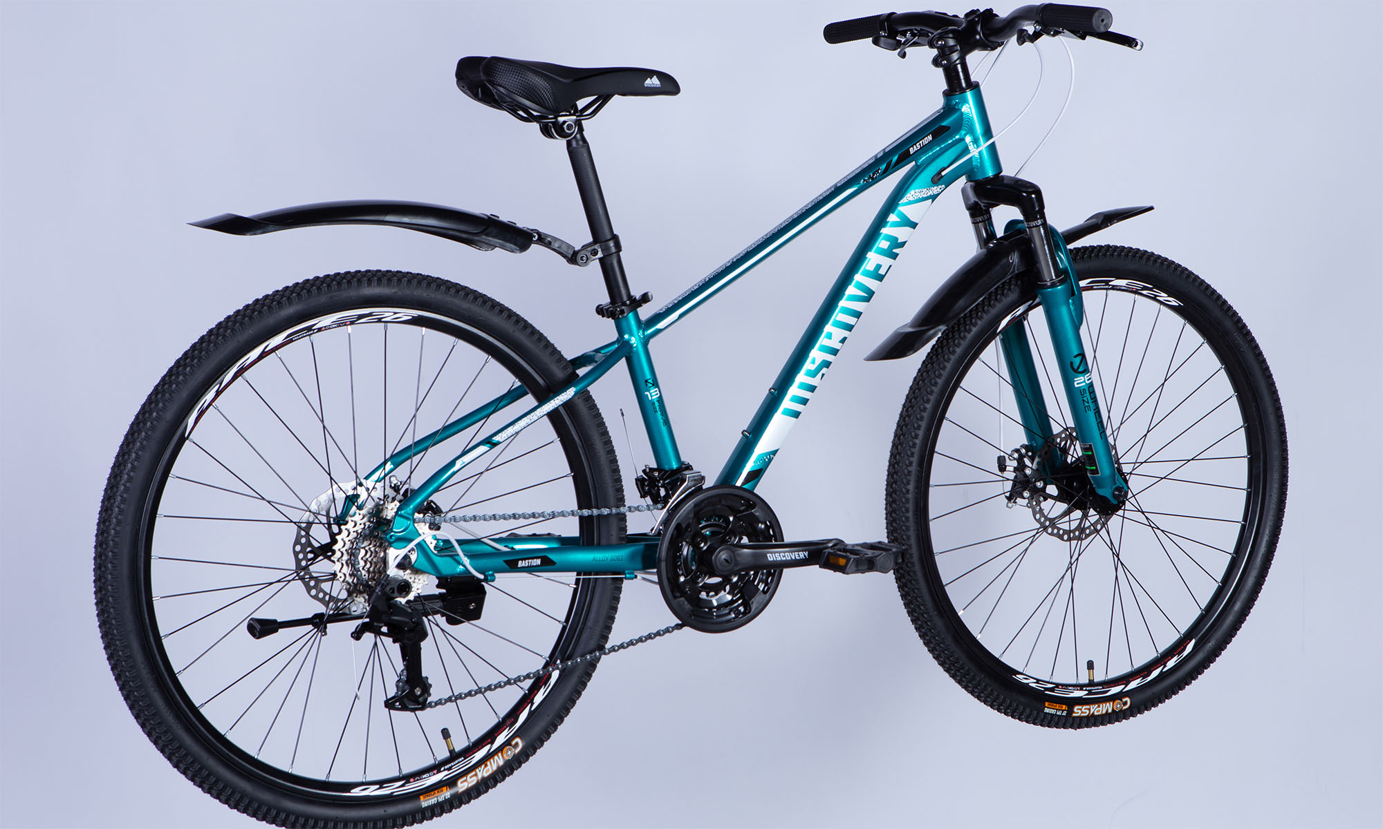 Велосипед Discovery BASTION DD CS 26", розмір XS, рама-13" 2025, бірюзовий 5 Велосипед Discovery BASTION DD CS 26", розмір XS, рама-13" 2025, бірюзовий 5