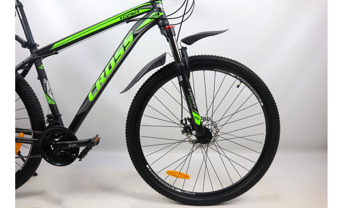 Велосипед Cross XC2721 27" размер М рама 18 2022 Черный-зеленый 2
