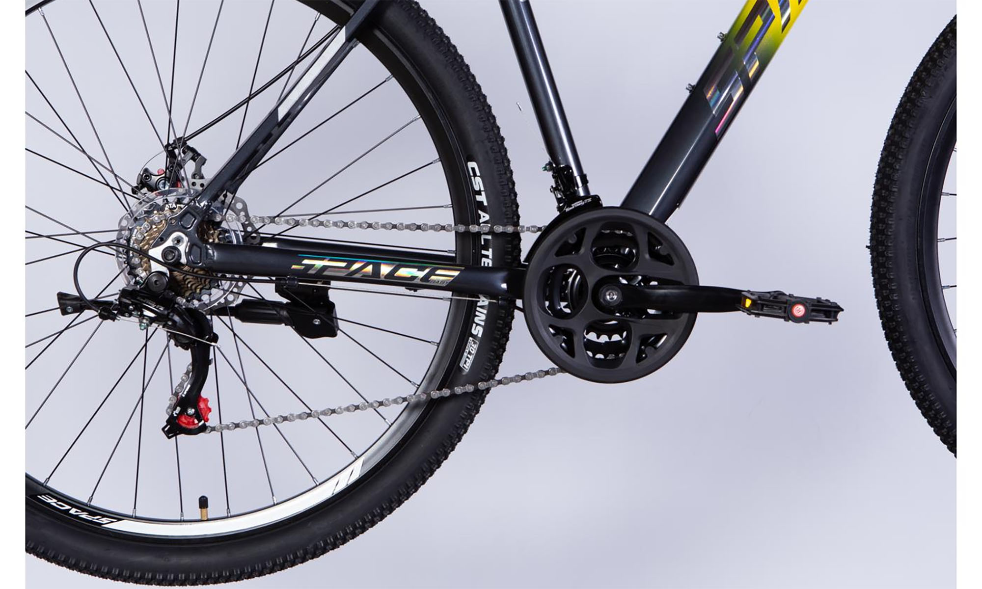 Велосипед SPACE PHAETON DD FR, 27.5", AL, размер L, рама-19", 2025, серо-желтый 5