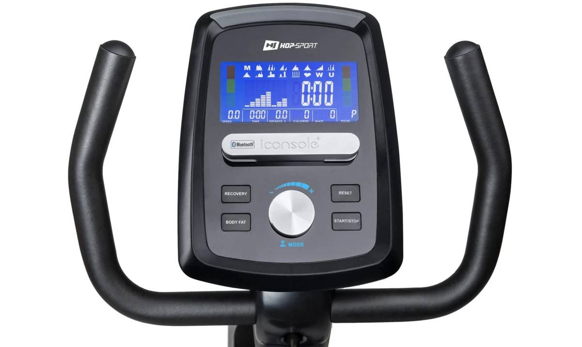 Горизонтальний велотренажер Hop-Sport HS-070L Helix iConsole+ чорно-червоний 9