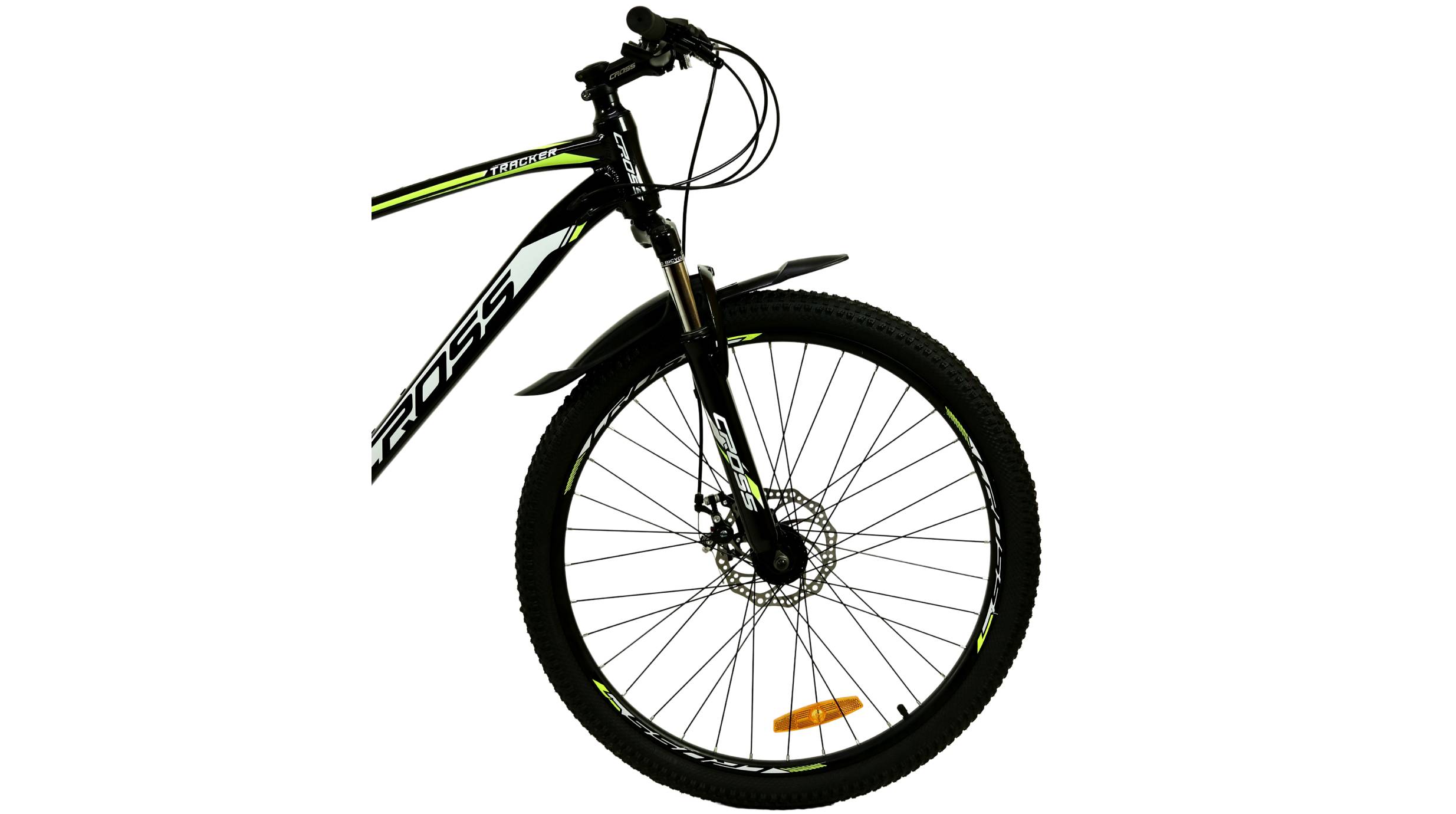Фотографія Велосипед CROSS Tracker 29", розмір M рама 18" (2023), Чорний-Жовтий 2