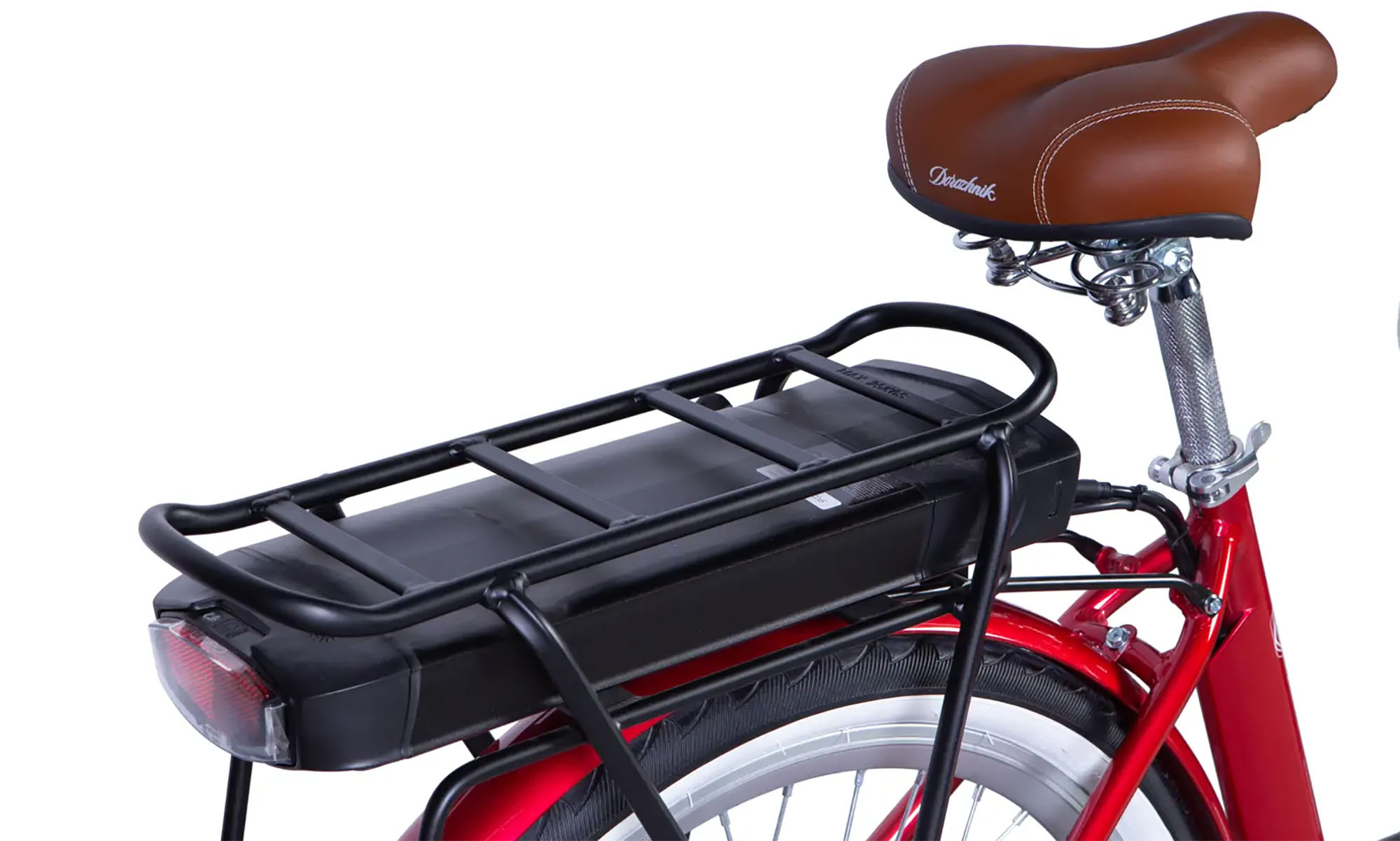 Велосипед с электроприводом Dorozhnik eRETRO Vbr FR 28", размер L, рама-19", 36B, 13А*ч, 500Вт, год 2026, малиновый 4