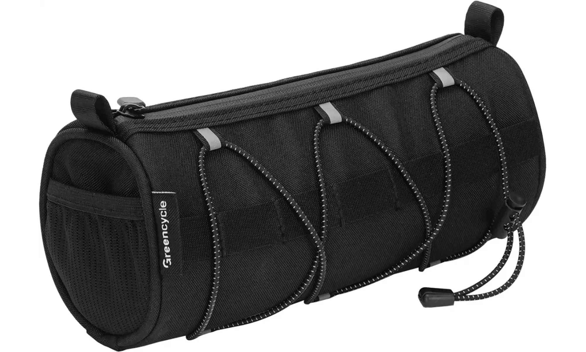 Сумка на руль Green Cycle Roll, 25х10х11,3 см, черный Сумка на руль Green Cycle Roll, 25х10х11,3 см, черный
