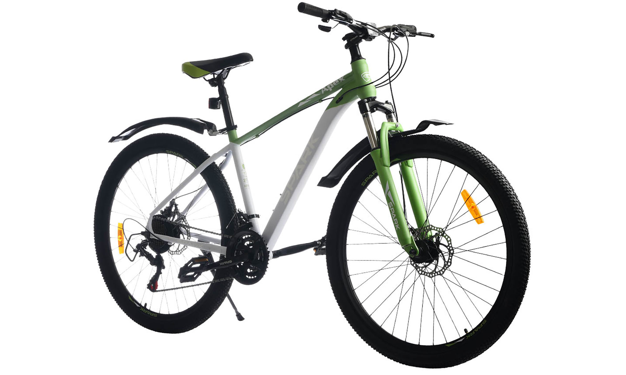 Велосипед SPARK APEX 27,5", розмір M, рама 17", рік 2026, зелений з світло-сірим 4