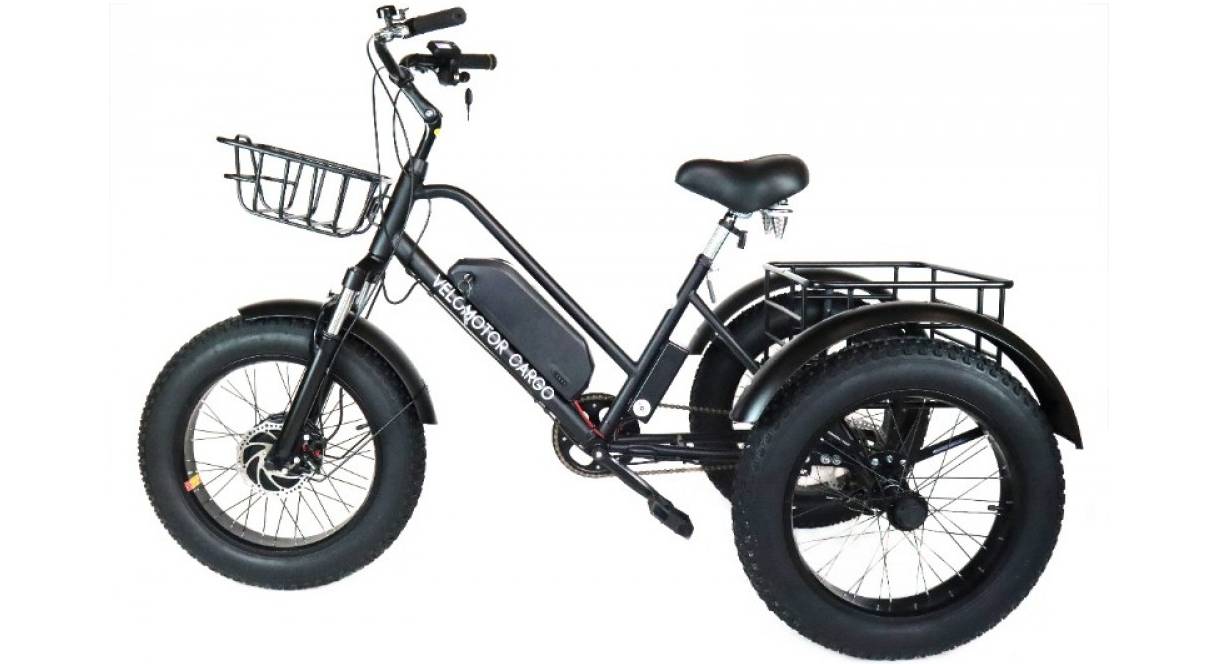 Триколісний електровелосипед VELOMOTOR CARGO 500W 48V 10Ah чорний 3 Триколісний електровелосипед VELOMOTOR CARGO 500W 48V 10Ah чорний 3