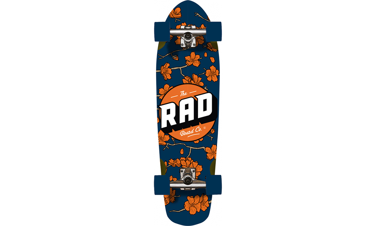 Круизер RAD Cherry Blossom Cruiser Skateboard 32" Navy 71 х 20 см Сине-красный