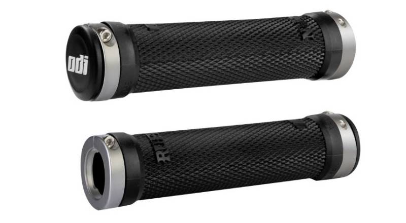 Грипсы ODI Ruffian MTB Lock-On Bonus Pack черные с белыми замками Грипсы ODI Ruffian MTB Lock-On Bonus Pack черные с белыми замками