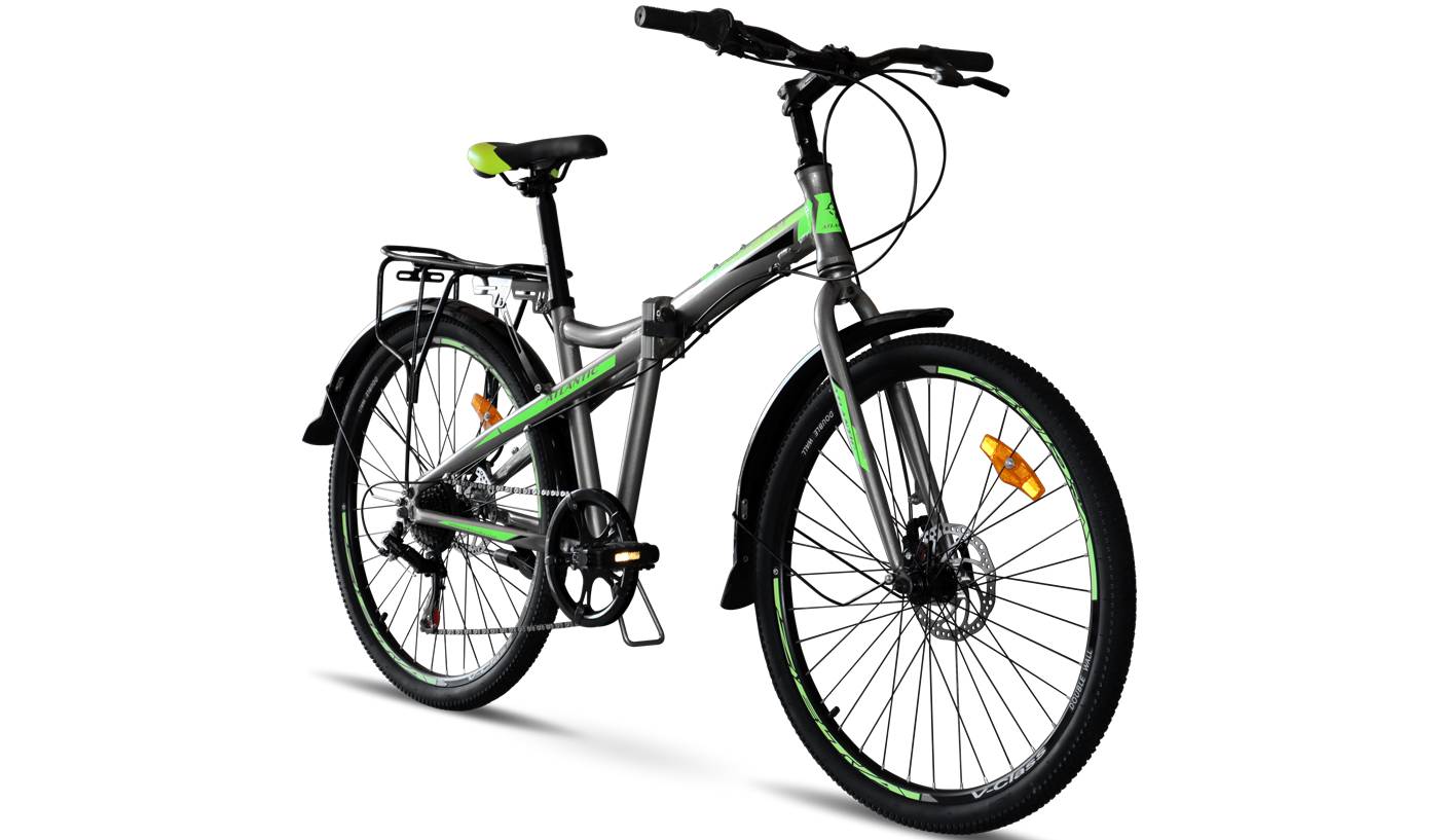 Велосипед Atlantic Citytron NX 26" размер М 2023 Серо-зеленый 3