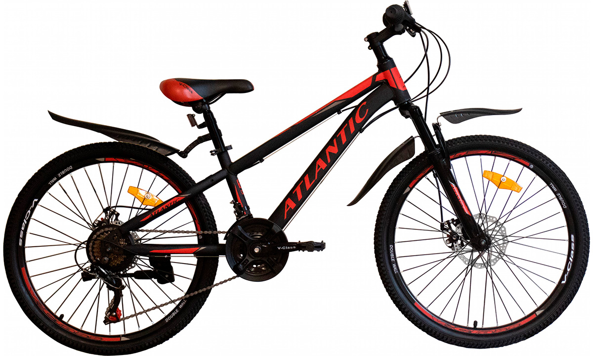 Велосипед Atlantic Fusion NX 24" 2021 Черно-красный