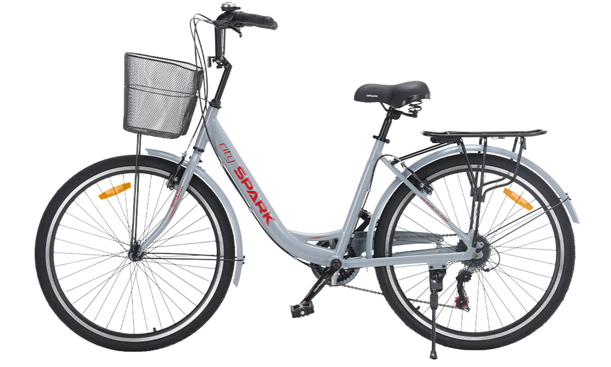 Велосипед SPARK CITY CELINE 26", размер M, рама 17", год 2026, светло-серый 2