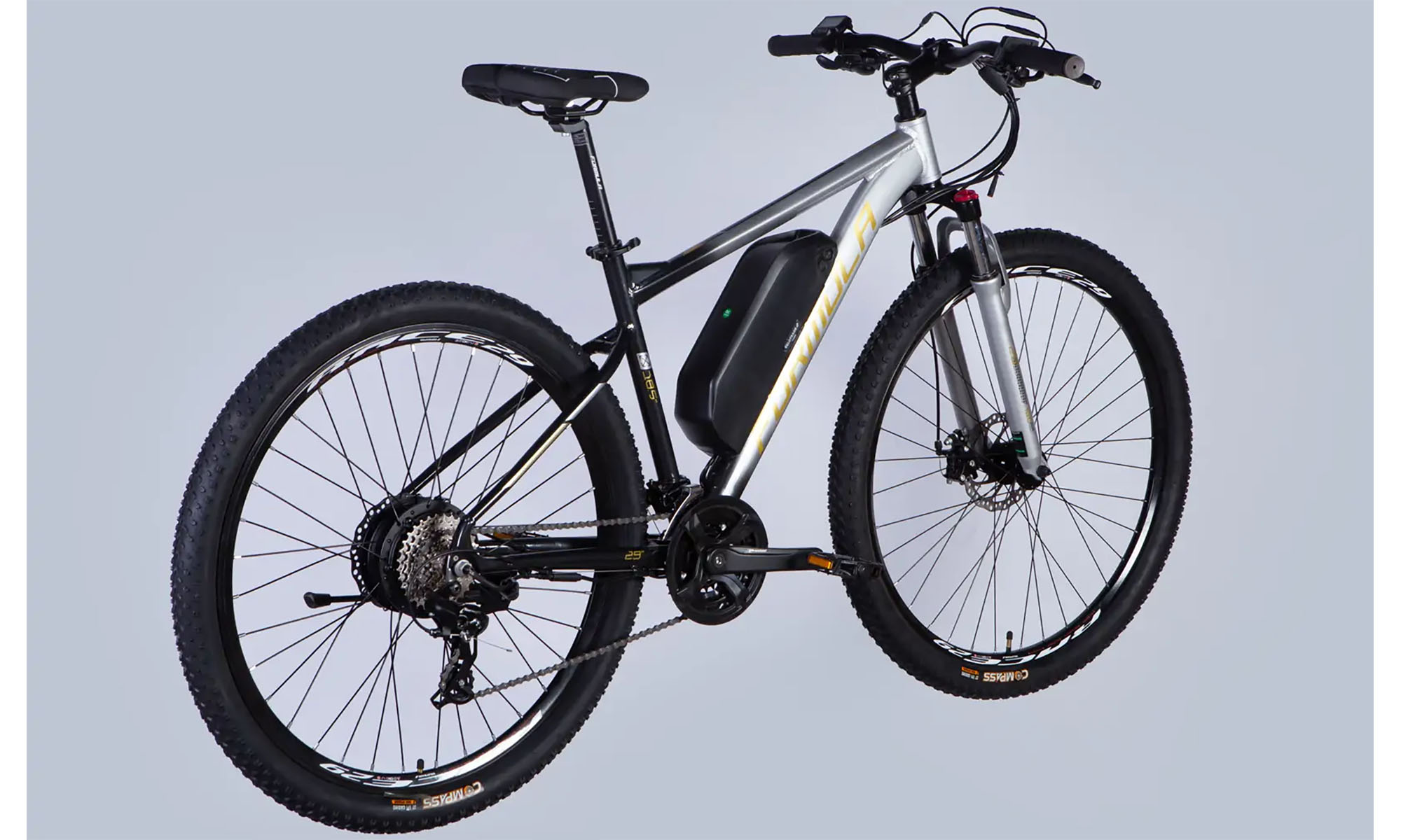 Велосипед с электроприводом Formula eF-1 DD CS 29", размер M, рама-18,5", 48B, 17.5А*ч, 500Вт, год 2026, серебристо-черный 3