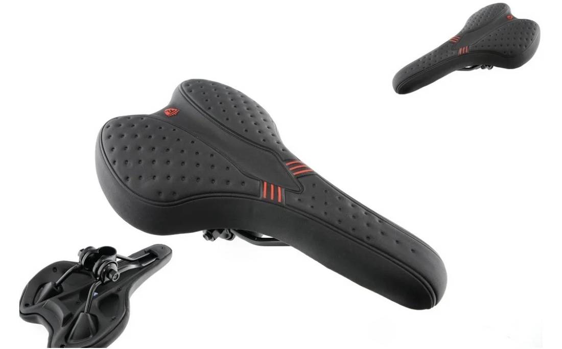 Сідло Kands SD-11, чорне з червоним 2
