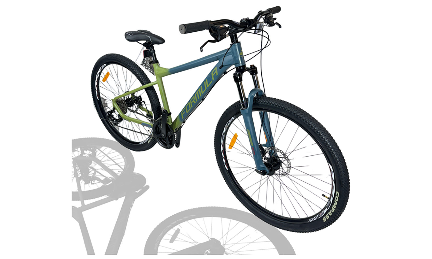 Велосипед Formula F-1 DD, 27,5" размер M, рама-17", 2024, серо-оливковый, Shimano 2