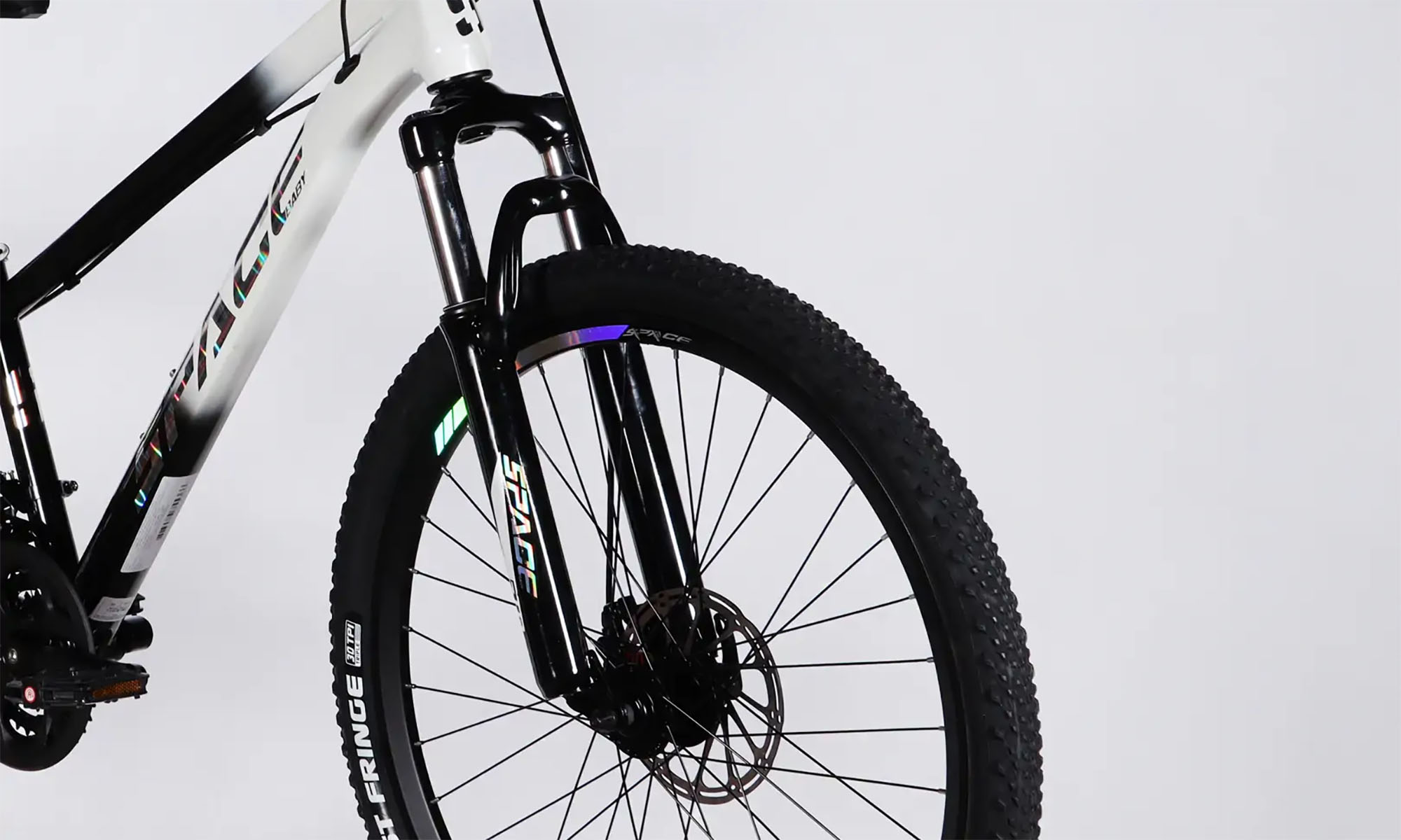 Велосипед SPACE MARS DD FR 26", размер XS, рама-13", год 2026, черный с белым 3 Велосипед SPACE MARS DD FR 26", размер XS, рама-13", год 2026, черный с белым 3