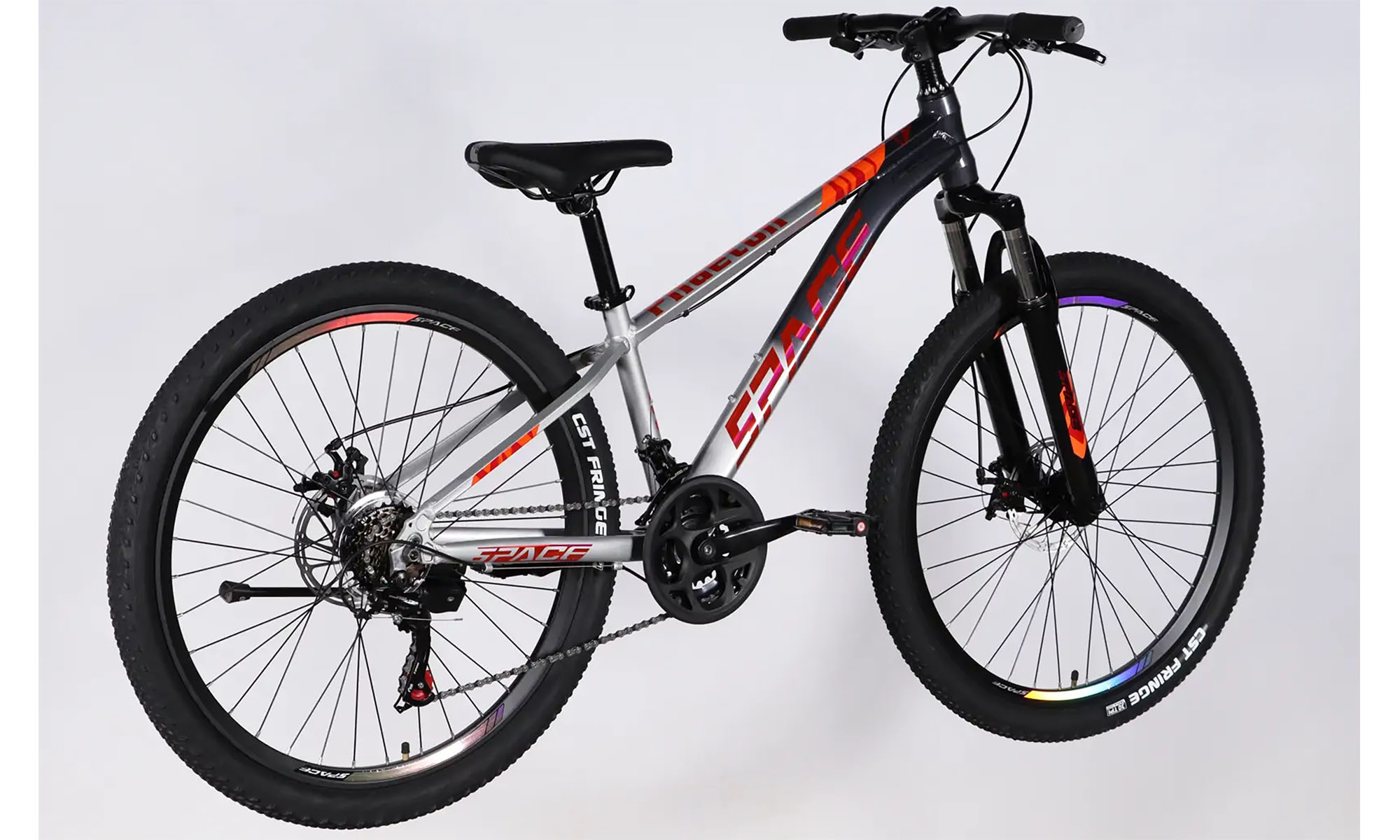 Велосипед SPACE PHAETON DD FR, 26", размер XS, рама-13", год 2026, серо-серебристый 4