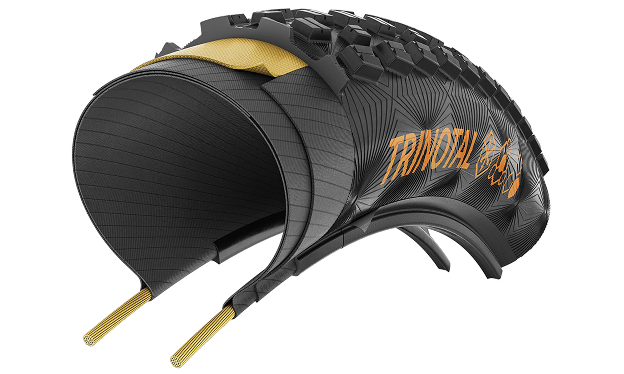 Покрышка бескамерная Continental Trinotal Trail Grip 29" | 29 X 2.40, черная складная, skin 3