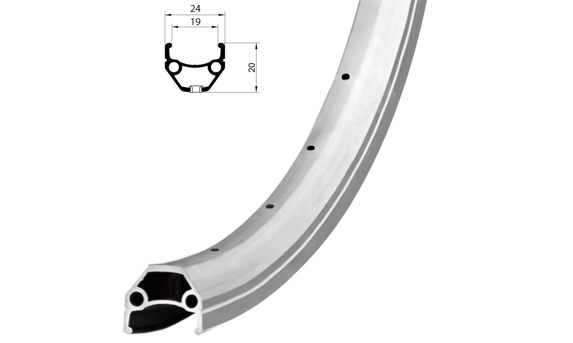 Обод Remerx DRAGON LINE RX 719, 28'', 622x19, 36 отв., AV, серый, V-Br 