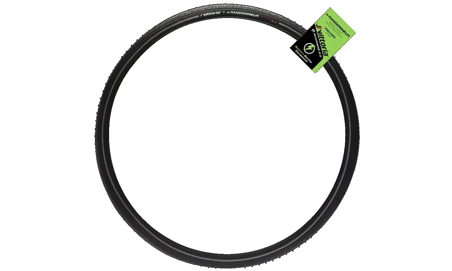Покрышка VITTORIA Urban E-Randonneur 700x35c Rigid Full Black Reflective G2.0 2