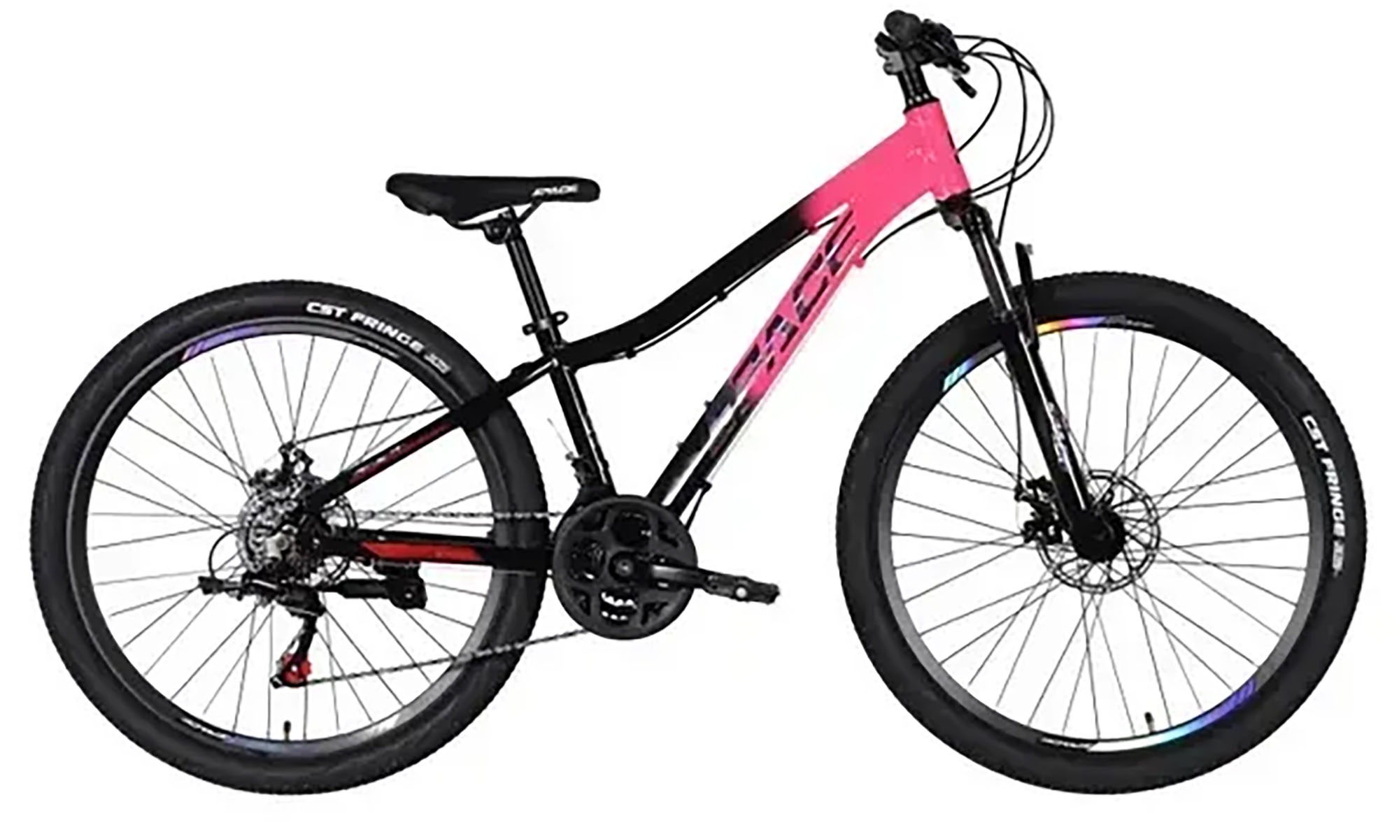 Велосипед SPACE LYRA DD FR, 24", размер XXS, рама 11", год 2026, розово-черный 