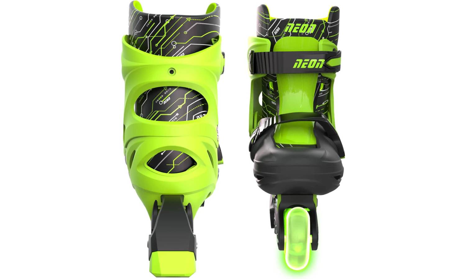 Роликовые коньки Neon Inline, размер 30-33, зеленый 3 Роликовые коньки Neon Inline, размер 30-33, зеленый 3