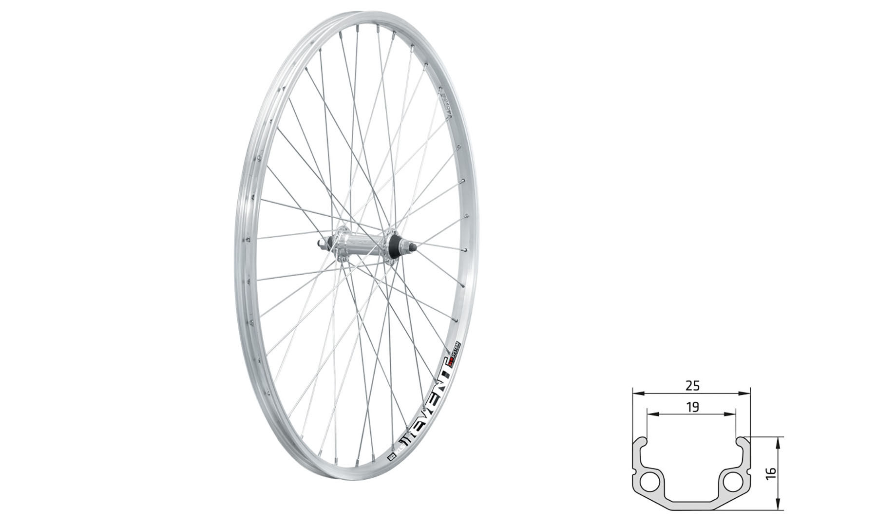 Фотография Колесо переднее KLS Event 26" серебристый