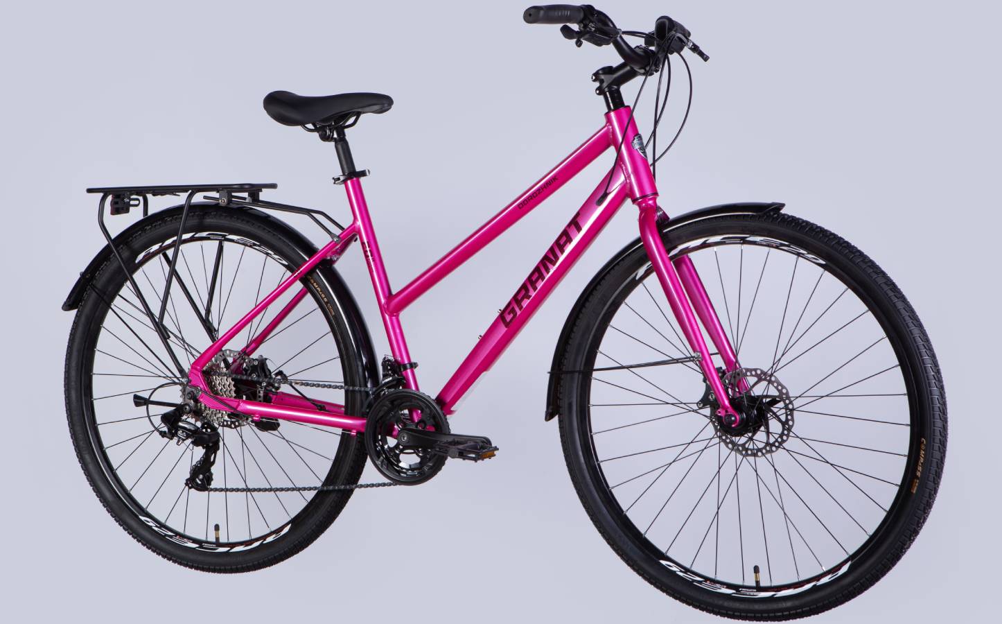 Велосипед Dorozhnik GRANAT W DD 28" размер L рама 20" 2025 фиолетово-розовый 4