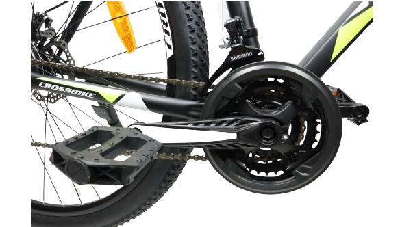 Фотографія Велосипед CrossBike Racer 27.5", розмір M рама 17" (2023), Чорно-жовтий 5