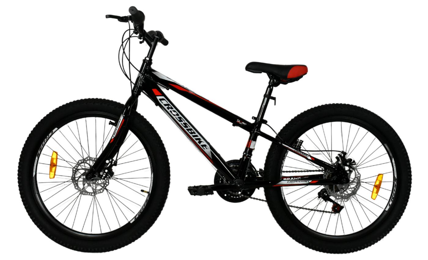 Фотография Велосипед CROSSBIKE Spark D 24" размер XXS рама 11 2022 Черно-Красный 2