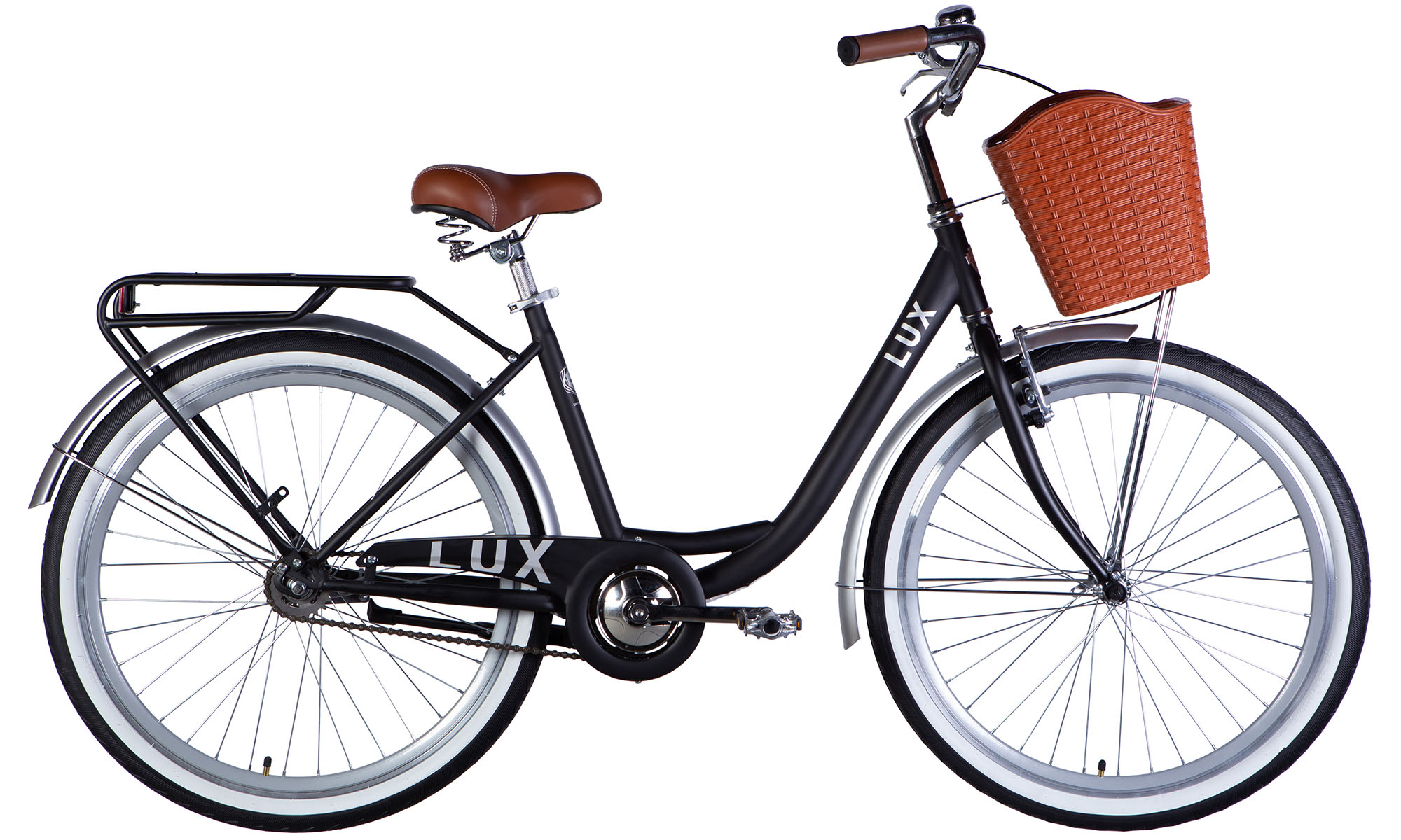 Фотография Велосипед Dorozhnik LUX Velosteel 26", размер M, рама-17", 2025, черный с серебристым