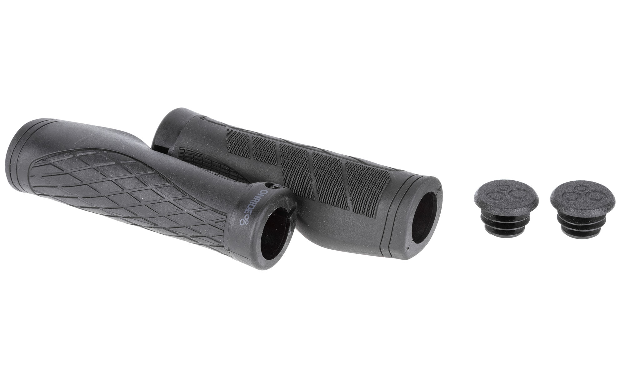 Гріпси ONRIDE Uni, ергономічні, один замок, 130 мм, чорні 