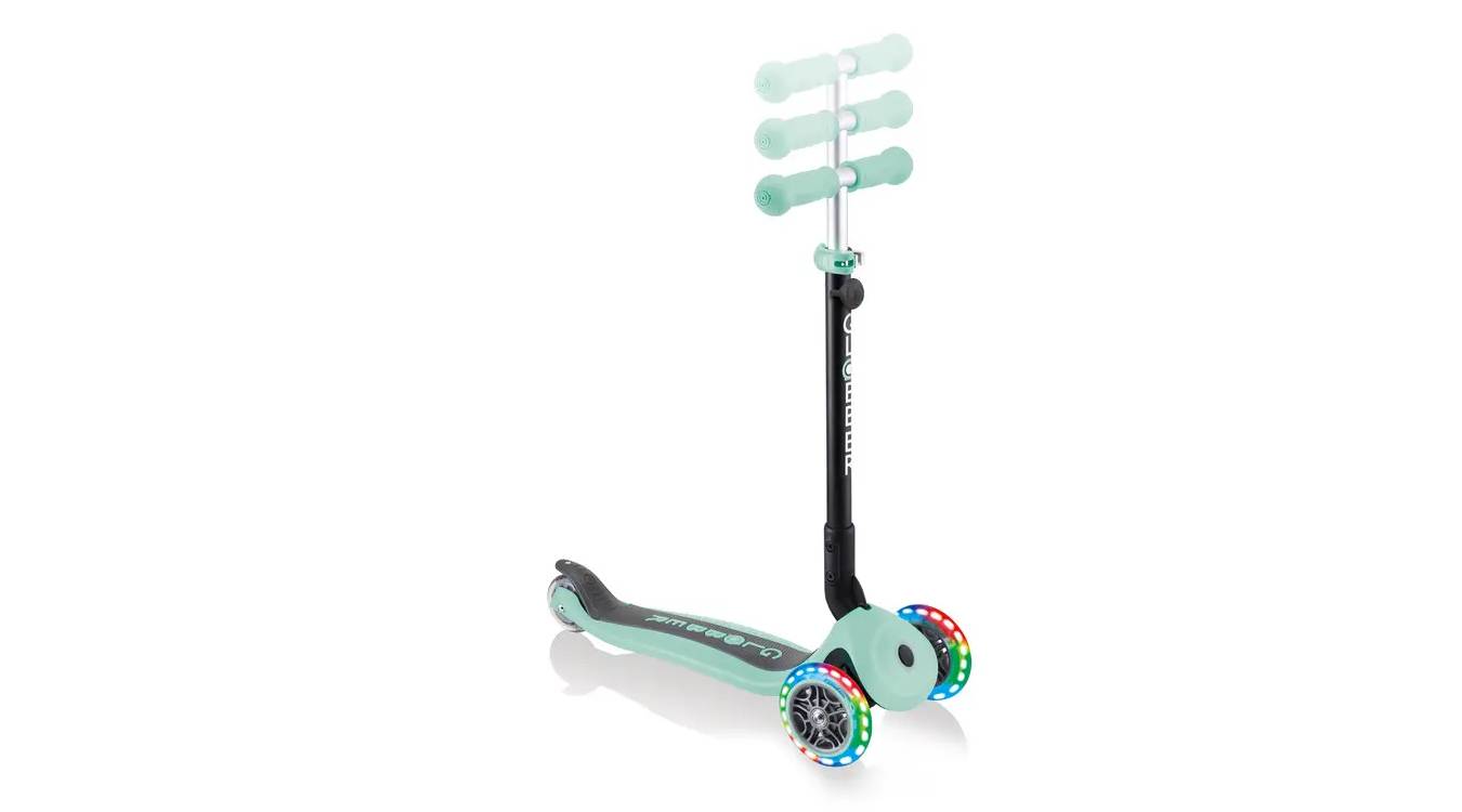Самокат GLOBBER GO UP FOLDABLE PLUS LIGHTS мятный, 1.5+ 4