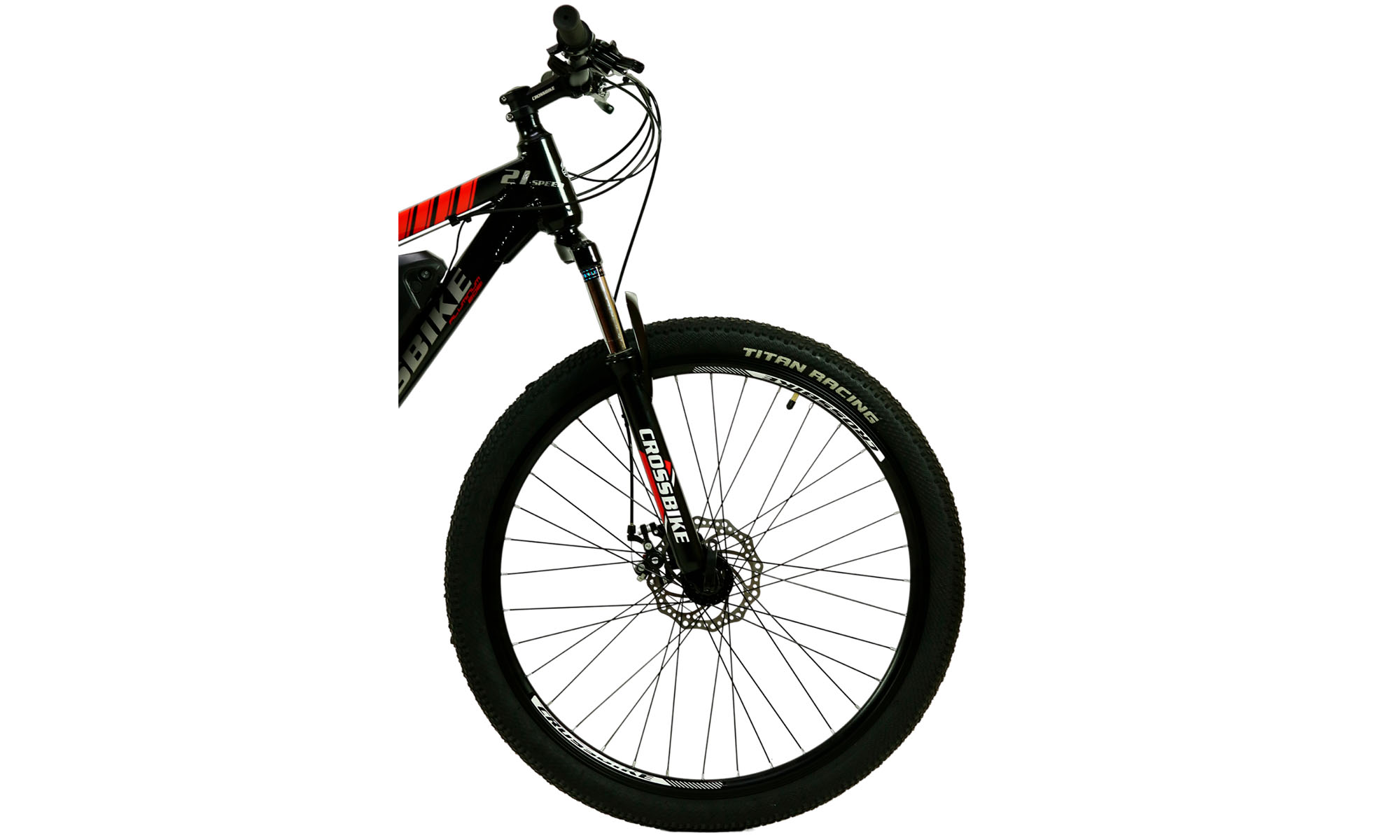 Электровелосипед CrossBike Everest 27.5", размер L, рама 17", 2022, Чёрный-Красный 3 Электровелосипед CrossBike Everest 27.5", размер L, рама 17", 2022, Чёрный-Красный 3