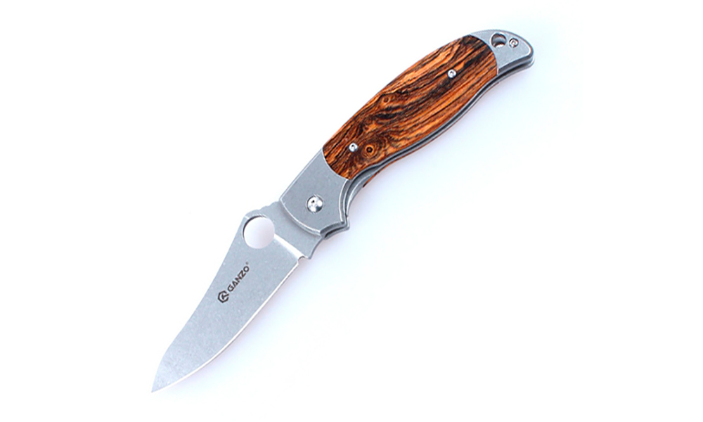 Фотография Складной нож Ganzo G7372-WD1 коричневый