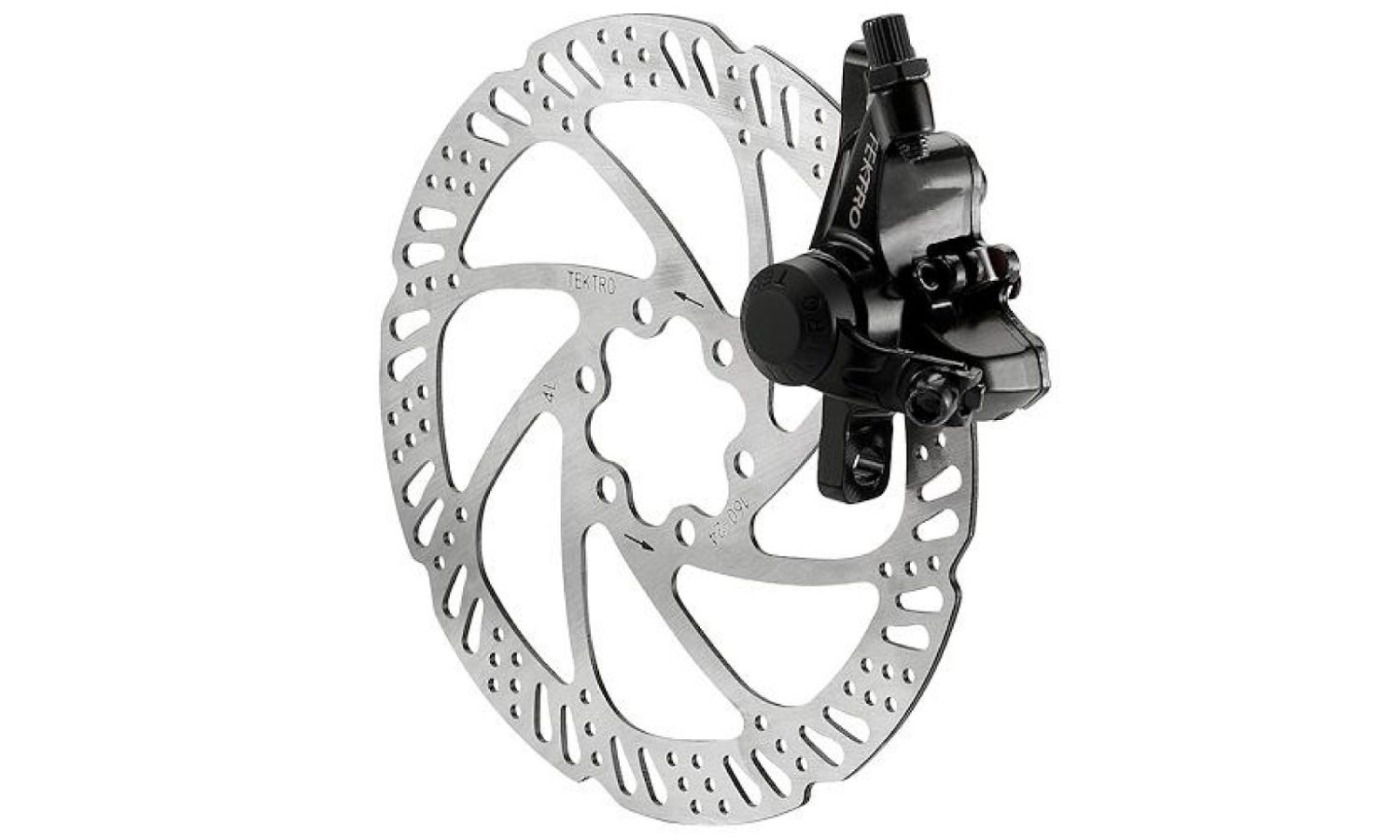 Тормоза дисковые Tektro M280 + ротор 160мм, на два колеса, черный