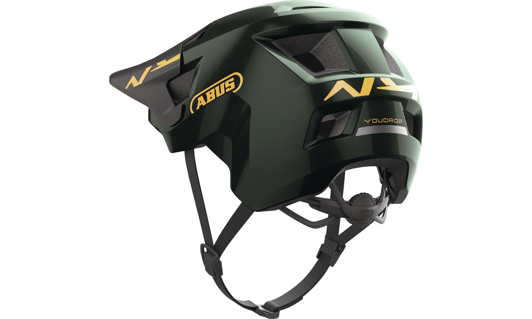 Велошолом дитячий ABUS YOUDROP moss green, розмір S (48-55 см), темно-зелений 4