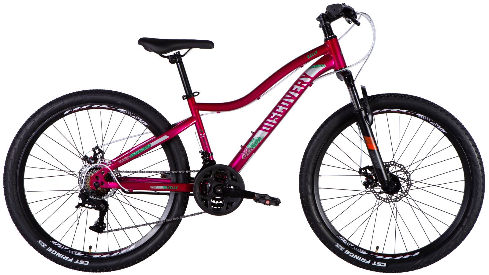 Велосипед Discovery KELLY DD FR 26", размер XS, рама 14", 2025, малиновый  