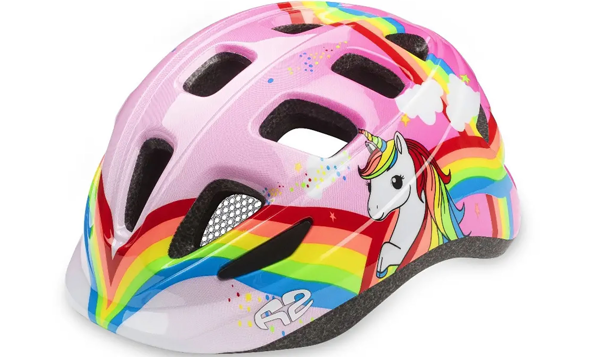 Шлем R2 Bunny, XS (48-50 см), розовый / белый глянцевый 