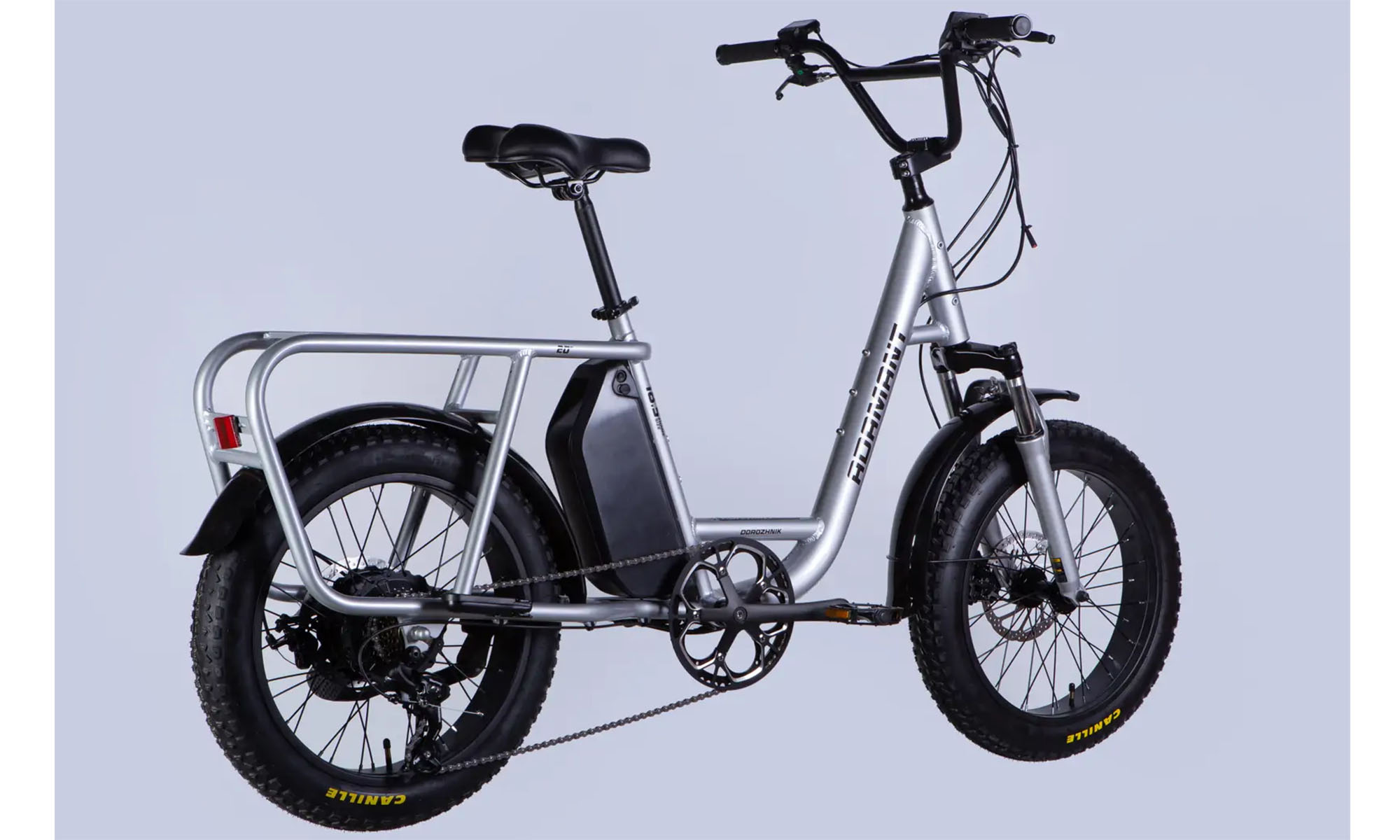 Велосипед с электроприводом Dorozhnik ADAMANT DD FR 20", размер M, рама-18,5", 48B, 17.5А*ч, 500Вт, год 2026, серебристый Велосипед с электроприводом Dorozhnik ADAMANT DD FR 20", размер M, рама-18,5", 48B, 17.5А*ч, 500Вт, год 2026, серебристый