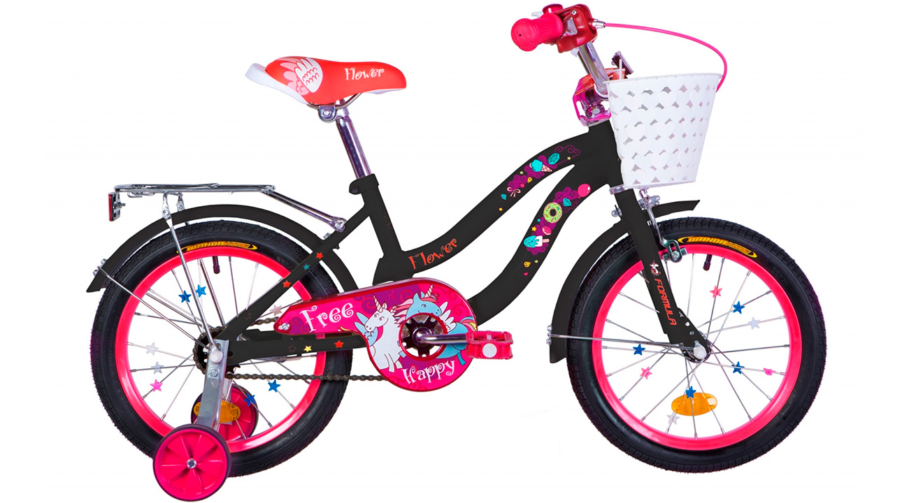 Фотография Велосипед Formula FLOWER 16" (2020) 2020 Черно-розовый