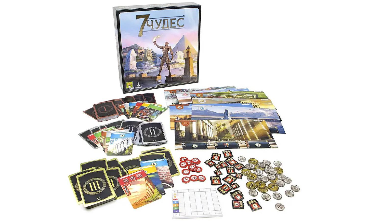 Настольная игра 7 чудес. Второе издание (7 Wonders) 2