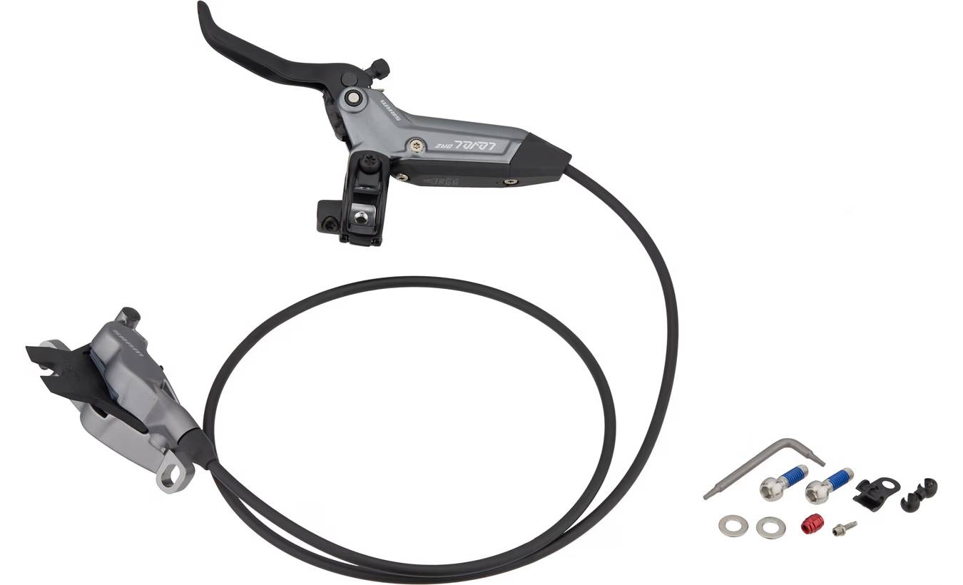 Тормоз дисковый SRAM Level Bronze Stealth 4 Piston -  Aluminum Lever, Stainless Hardware, Reach Adj, Blast Dark Polar Front 950mm Hose  8