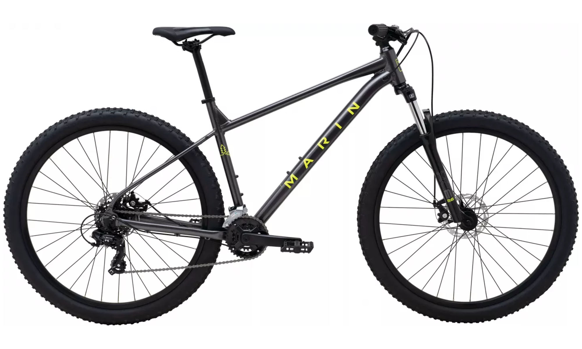 Велосипед Marin BOLINAS RIDGE 1 29", размер XL, год 2026, угольно-желтый