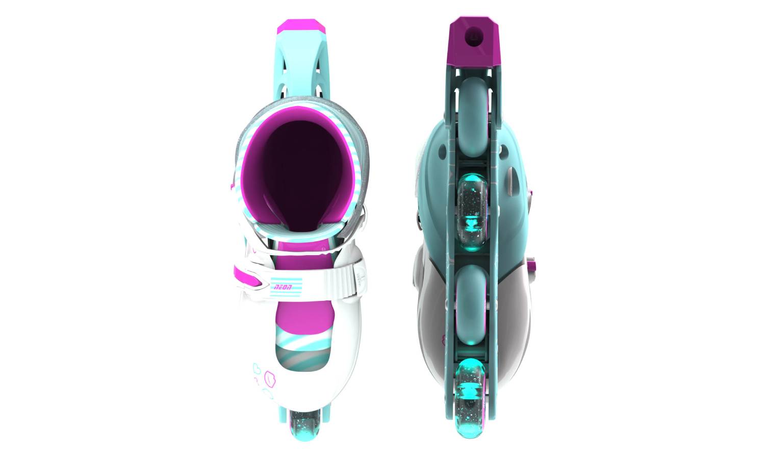 Роликовые коньки Neon Inline, размер 34-37, бирюзовый 3