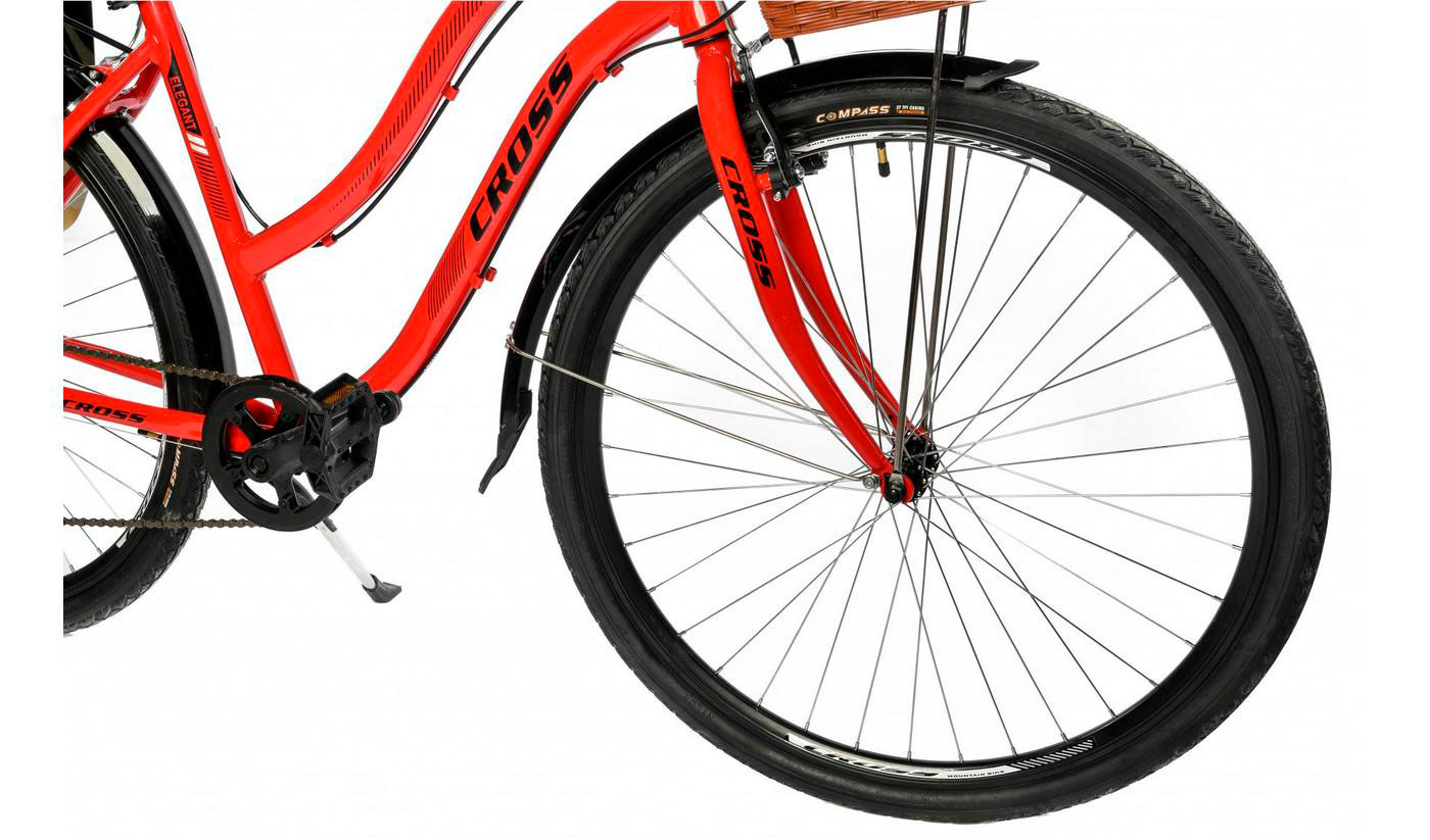 Фотография Велосипед Cross Elegant 28" размер М рама 18 2022 Красный 2