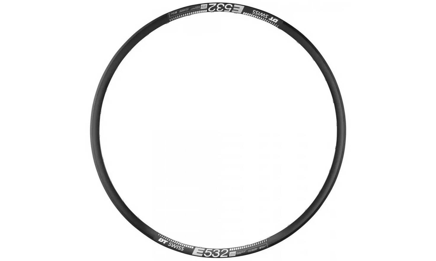 Обод DT Swiss E 532, 27.5", размер 584×30 мм, 28 отверстий, ниппель Presta, дисковые тормоза, черный Обод DT Swiss E 532, 27.5", размер 584×30 мм, 28 отверстий, ниппель Presta, дисковые тормоза, черный