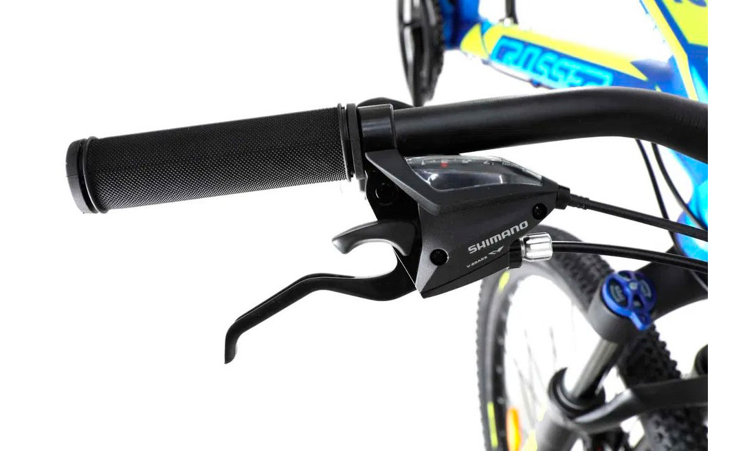 Велосипед Crosser MT-036-21S 29" размер М рама 17 2022 Голубо-желтый 5