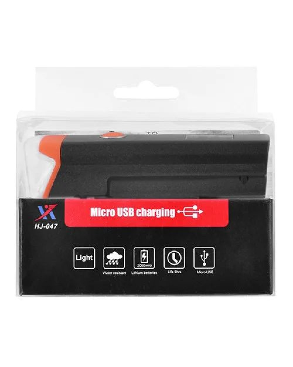 Фара передняя Bautech HJ-047-XPG, аккумулятор, ЗУ micro USB 4