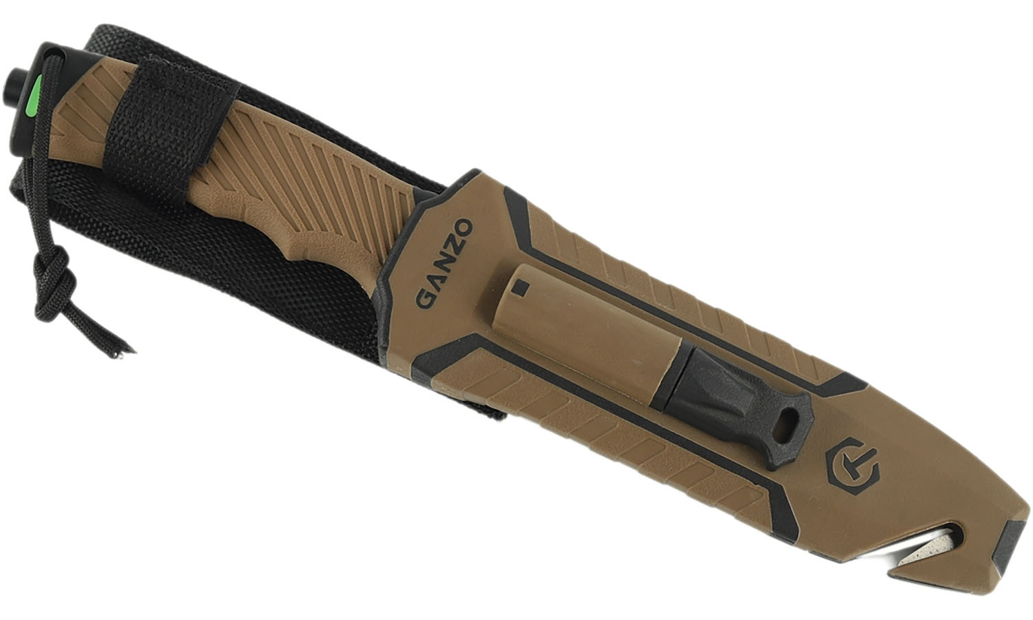 Ніж Ganzo G8012V2-DY коричневий (G8012V2-DY) з паракордом 4