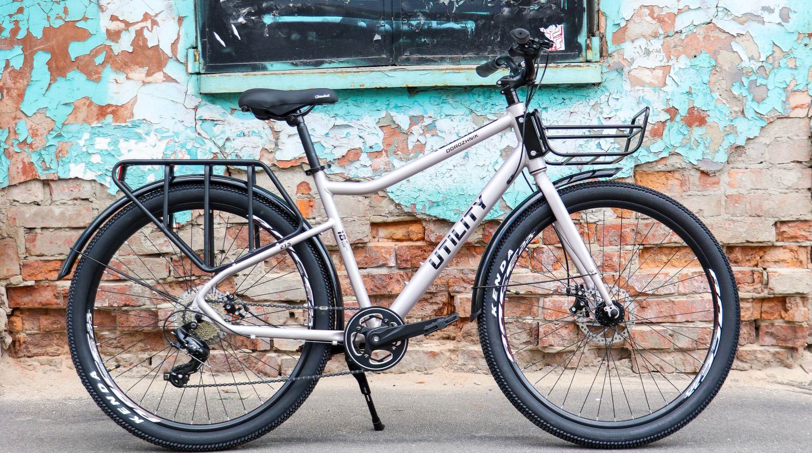Велосипед Dorozhnik UTILITY DD CS 27.5", размер M, рама 18,5", 2025, серый  2