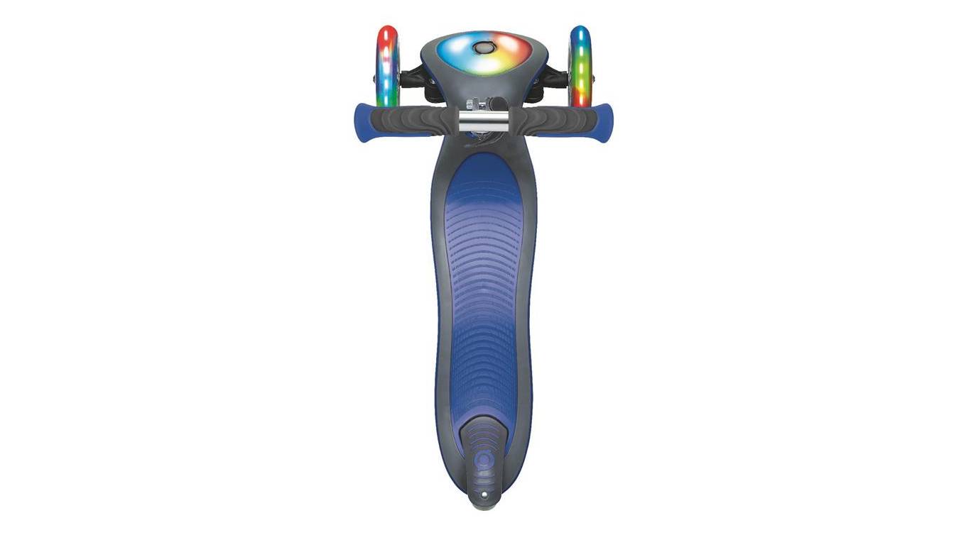 Самокат GLOBBER ELITE синий, колёса и панель с подсветкой, до 50 кг, 3+, 3 колеса 6